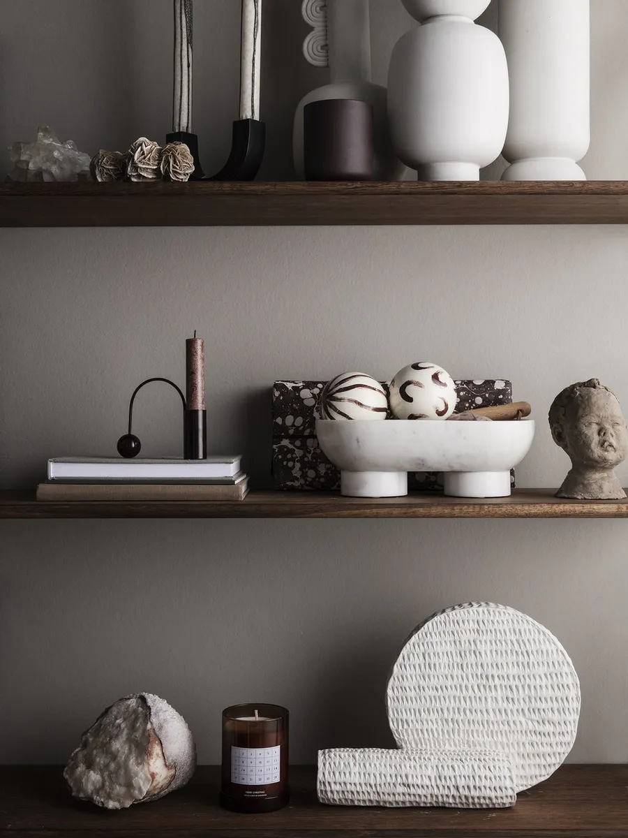 Ferm Living Balance lysestake - Black brass